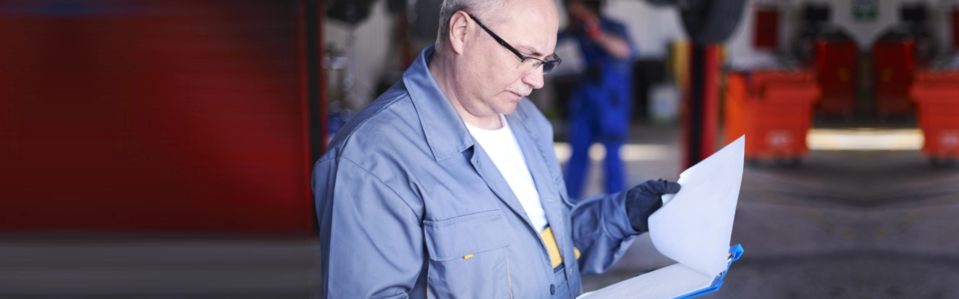 man checking the package list